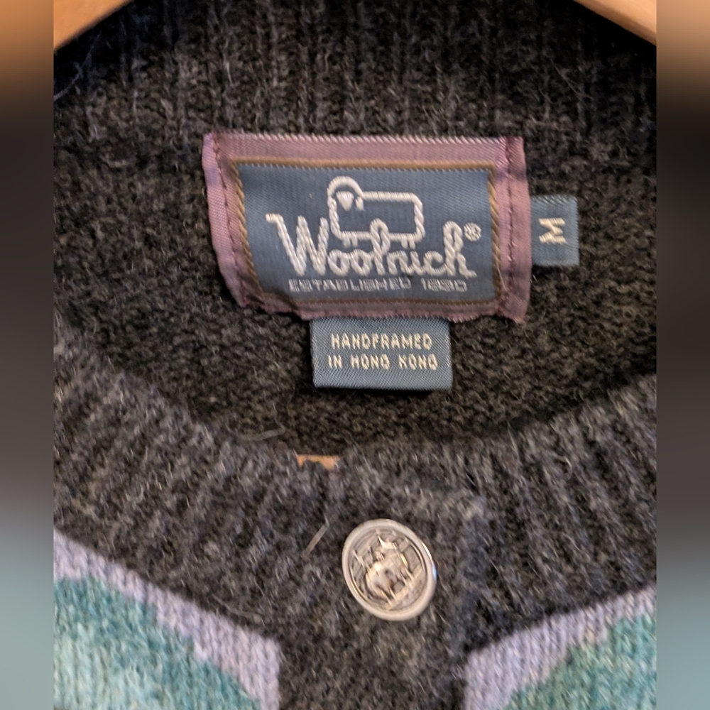 🌿 Vintage Woolrich Sheep Landscape Wool Cardigan 🌿 - Picture 4 of 5